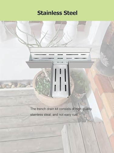 Grilles de drainage robustes extérieures de 2 m au fini géométrique soigné - 3