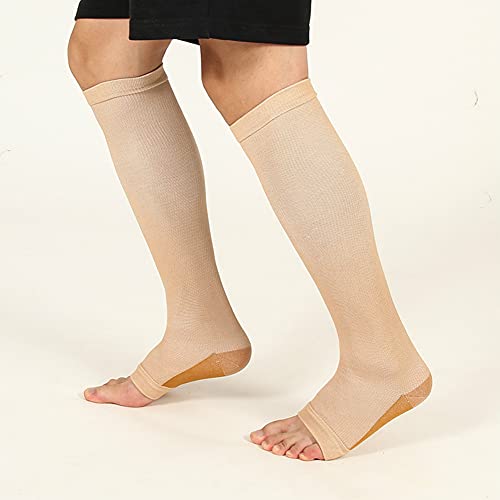 EJDTOP Alta Meias de Compressão Graduada para Homens & Mulheres 3 Pacote Meias de Vôo para Coxa/Pern