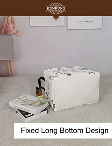 Hunrung Rectangle Storage Basket Cute Canvas Organizer Bin For Pet/Children Toys, Books, Clothes Perfect For Rooms/Playroom/Shelves Bedroom,Bathroom（Rec-Cat） #TOP4