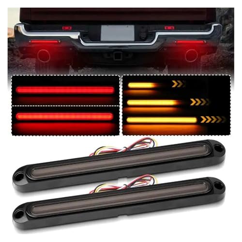 Clignotant rouge jaune lampe DRL fluide et feu stop arrière central LED 12V 24V