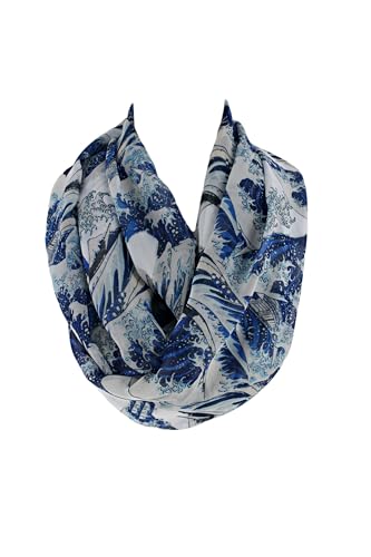 Etwoa The Great Wave off Kanagawa Infinity scarf Katsushika Hokusai Circle scarf Loop Scarf2