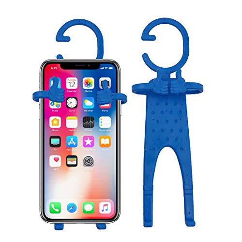 UnderReef Multiple Use Flexible Cell Phone Holder, for Car Mount, GPS Navigation, Battery Charging, Desktop Stand, Hand Anywhere Holder for iPhone Samsung LG Sony Nokia HTC (Blue)