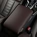 JBTTFC Car Armrest Cover Pad for Hyundai Santa FE 2021 2022 2023 2024 2025 Premium Leather Center Console Armrest Cushion Pad Anti-Scratch Waterproof Auto Interior Accessories Dark Brown