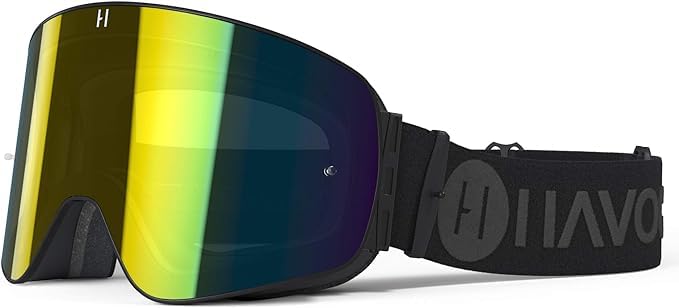 Havoc Racing Occhiali magnetici senza montatura – per motocross, dirt bike, snowboard, ATV e UTV – Occhiali in ossidiana e lenti trasparenti