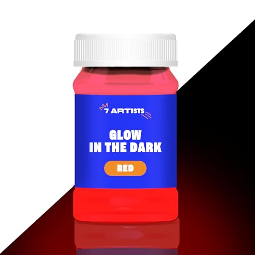 7 Artists Fluoreszierende Acrylfarbe Neon Leuchtfarbe Rot 100 ml |...