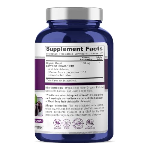 NusaPure Organic Maqui Berry Capsules