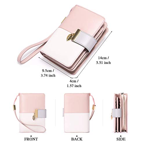 BAIGIO Wristlet Wallets for Women Leather Wallets Bifold Wallet RFID Clutch Wallet for Women Card Holder Small Purse Lady3