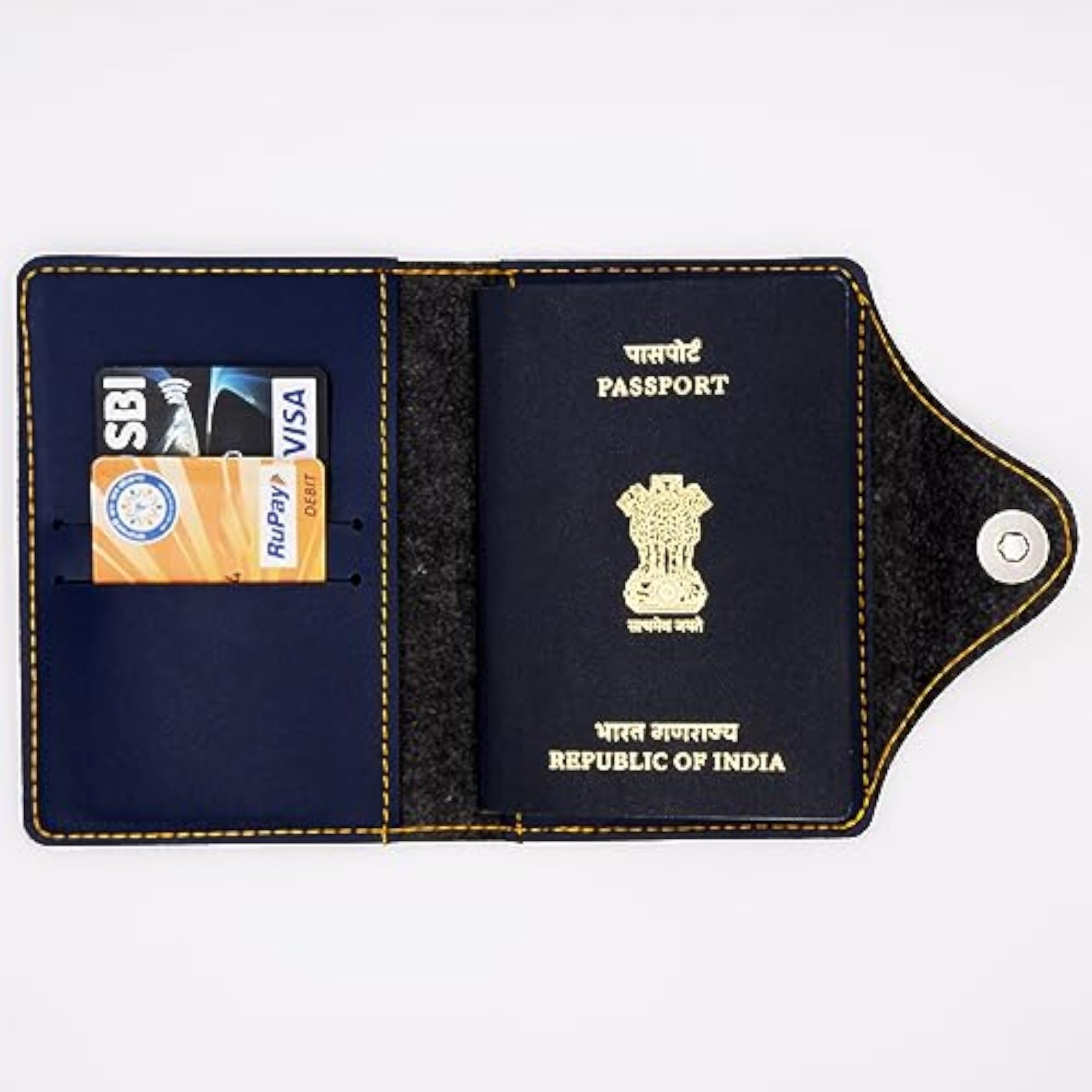 Premium Faux Leather Passport Cover Wallet