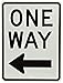 Brady 94195 24" Height, 18" Width, B-959 Reflective Aluminum, Standard Traffic Sign, Legend "One Way With Picto"