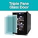 BLACK+DECKER 6 Bottle Wine Fridge, Thermoelectric Small Wine Cooler, Mini Wine Fridge with Triple Pane Clear Glass Door, BD60016