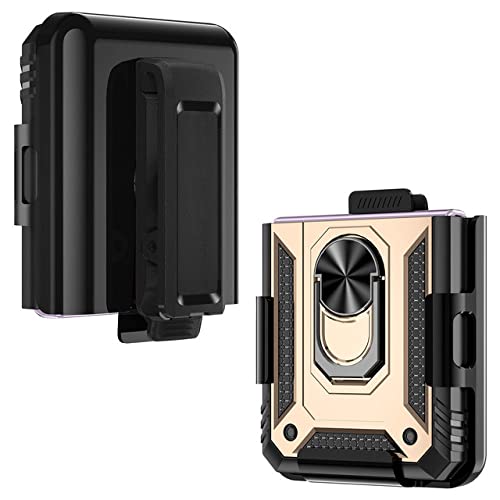 Coque Samsung Galaxy Z Flip 3 5G et Flip 4 anti-chocs, support magnétique et anneau rigide