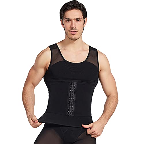 Modelador Corporal Emagrecedor Masculino, Regata de Fácil Ajuste Colete de Compressão Masculino para