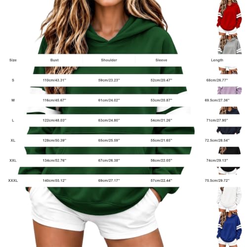 Women'S Fashion Hoodies & Sweatshirts Blackish Green S Striped - image 7