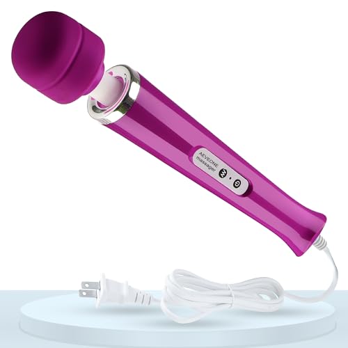 AEVEONE Wired Powerful Handheld Wand Massager Strong Personal Vibration Massage for Sports Recovery Back Muscle Aches Whole Body Pain (Purple)