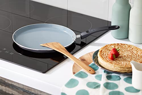 Foto von MasterClass Eco Induktions-Krepp-/Pfannkuchenpfanne mit gesünderen Chemikalien und PTFE-, PFOA- und BPA-freier Antihaftbeschichtung, Aluminium/Eisen, schwarz/blau, 24 cm