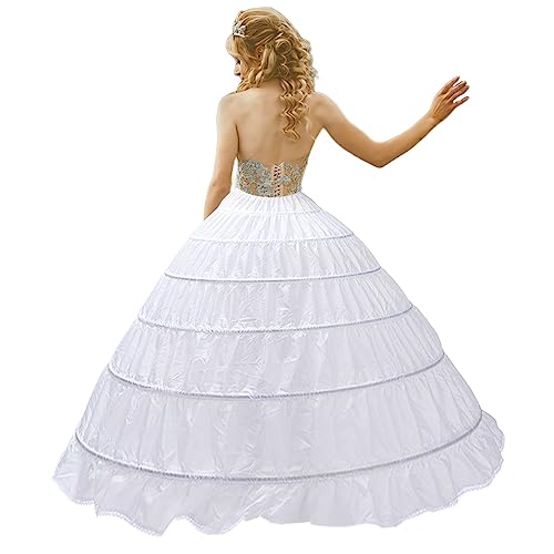 Plus Size Hoop Skirt for Women Floor Length Crinoline Petticoat Underskirt for Wedding Dress Ball Gown Girls Slips Petticoat skirt for women under dress