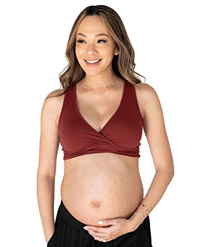 Image of Kindred Bravely French Terry Racerback Nursing Sleep Bra for Maternity /Breastfeeding (Spice, Large)