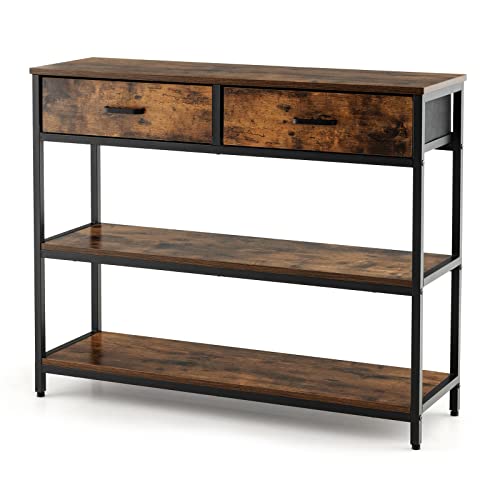 LIFEZEAL Mesa Consola de 3 Niveles con 2