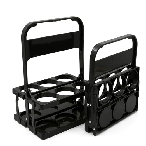 HOMAVEL Bierflaschenträger 6 Flaschen klappbar Getränkehalter Kunststoff
