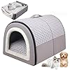 Dog-House-Indoor-2-in-1-Foldable-Cat-Igloo-Beds-with-Removable-Cushion-Non-Slip-Dog-Bed-House-Waterproof-Warm-Cat-Cave-Washable-Covered-Dog-Bed Indoor Waterproof Pet House