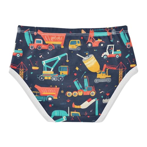 Wusikd Construction Trucks Girls' Underwear Cotton Cranes Girls Briefs Soft Toddler Underwear 2T2