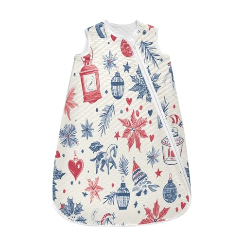 Kigai Christmas Tree Snowflake Baby Sleep Sack Wearable Blanket Sleeping Bag 2-Way Zipper Soft Swaddle Transition Sack