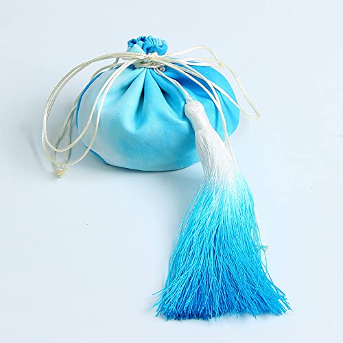 4 Bolsas de Tela con Cordón para Sachet, Azul miniatura 1