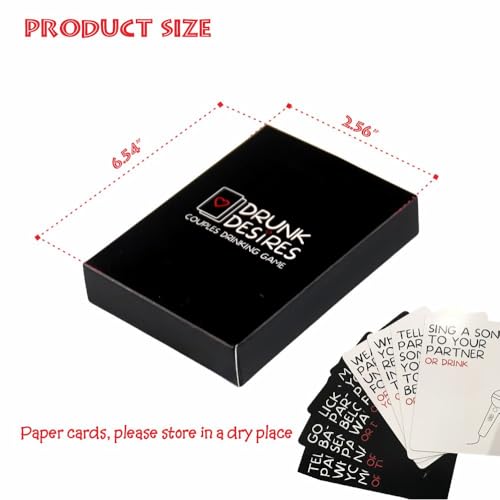 BEMAXYE Couples Drinking Game - Partner Drunk Cards, 50 Date Night Ideas for Drunk Desires