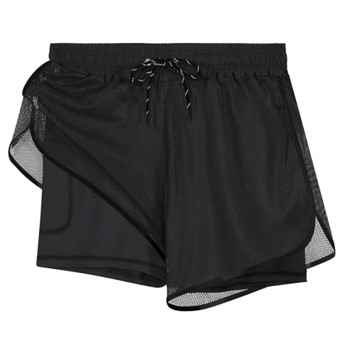 APTRO Damen Badeshorts Badehose Schwimmshorts Beach Strand Surf Shorts mit Innenhose