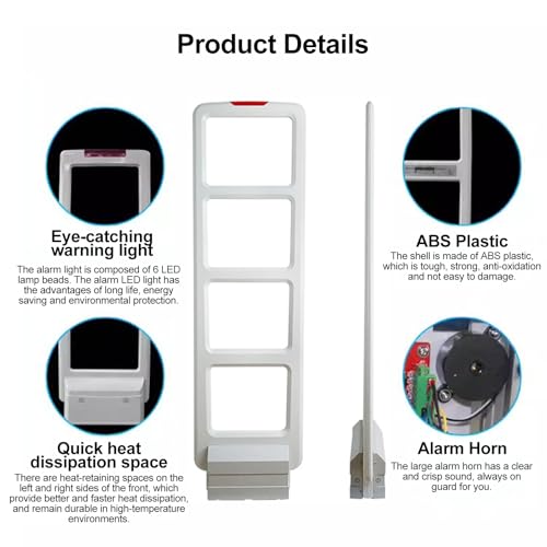 Kit de sistema de seguridad para minoristas, detección antirrobo de 58 kHz con alarma, para tiendas de ropa y supermercados para evitar robos en tiendas