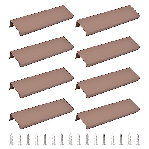 MOROBOR Poignée à embout doigt, lot de 8 poignées de tiroirs modernes dissimilées, angle droit en alliage d'aluminium invisible pour placard de cuisine,...