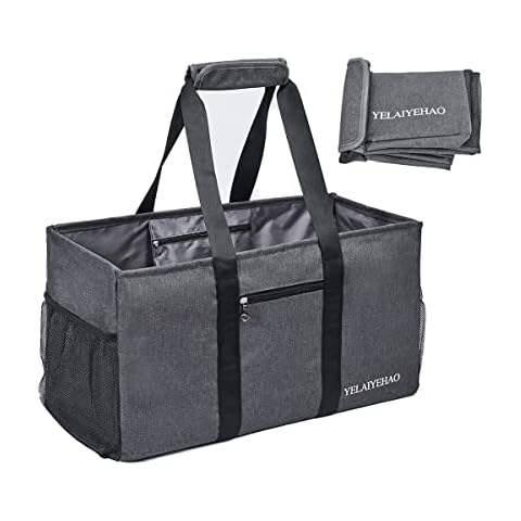 YELAIYEHAO Large Utility Tote Bag, Foldable Collapsible Tote for Storage Pool BeachShopping picnic laundry gym and Luggage Cover