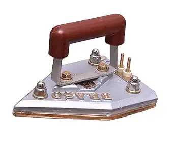 BRASO laundry iron 16 pound brass base 900 watt PRO-L with connection lead wire and