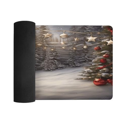 Christmas Wood Desk Pad de caucho 30x60 cm miniatura 3