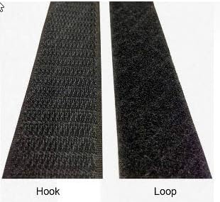 2" Width Sold By Yard Black Sew on Hook & Loop - Black Premium Grade Non-adhesive Sew-on Style Sold Includes Hook and Loop Both Side