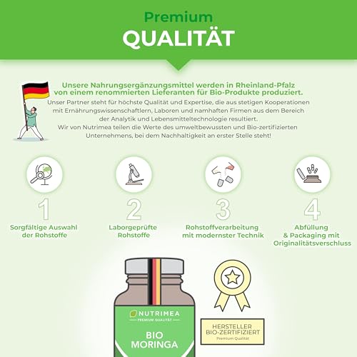 Nutrimea | Moringa Kapseln BIO | Moringa Oleifera, 330 mg Blattpulver – Ansicht 3