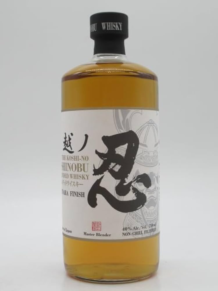 Amazon.co.jp: 越ノ忍 ブレンデッドウイスキー 白ラベル 40度 700ml