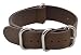 ArtStyle Vintage Crazy Horse Leather Watch Band with Double Sides Leather Watch Strap (22mm, Dark Brown)