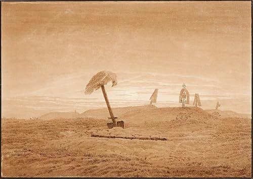 Cuadro en lienzo de la obra de Caspar David Friedrich, gran formato de 60x90cm para pared
