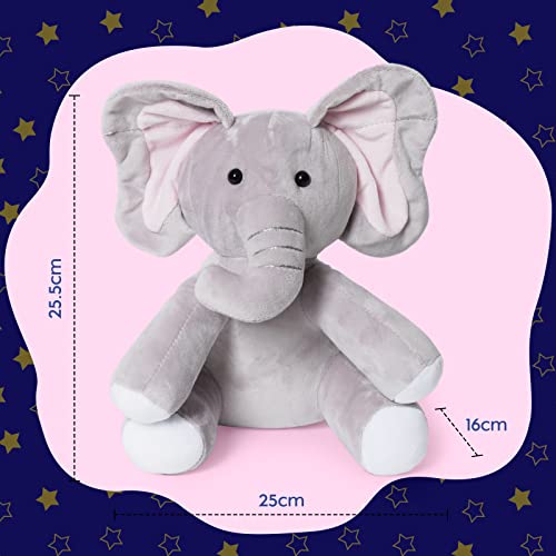 NUKied Baby Sleep Soother, Portable Soothing Sound Machine, White Noise Machine & Night Light Projector with Lullabies and Sounds, Plush Elephant Toy with Music for Boys Girls Toddlers Newborns - Image 6