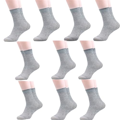Cotton Dress Socks for Men 10Pairs Mens Crew Socks,Summers Midcalf Socks Ultrathin Silk Highs Ankle Socks Boot Socks