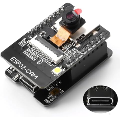 Aideepen ESP32-CAM W-BT Board ESP32-CAM-MB Type-C to Serial Port CH-340G with OV2640 2MP Camera Module Dual Mode Support NodeMCU. Cover