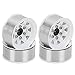 RC Wheel Hub, 4 Pcs 1.55 Inch RC Wheel Rim Hub Zinc Alloy RC Beadlock Wheel Rim Hub Compatible with TF2 CC01 LC70 D90/MST Axial AX90069 RC Car(White)