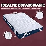 Nakładka na Materac Pikowana 160x200 cm Ochraniacz Topper | Pikowany ochraniacz na materac z elastycznymi paskami w rogach, jakość hotelowa, włókno pierwotne, Oeko-Tex, Utopia Bedding