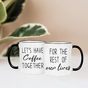 Mausticletshavecoffeetogetherfortherestofourlivescoffeemugssetengagementweddingnewlywedgiftsforcoupleshisandhersmrandmrsgiftsbridalshowergifts11oz Urban Country Home Decor Maustic lets have coffee together for the rest of our lives coffee mugs set engagement wedding newlywed gifts for couples his and hers mr and mrs gifts bridal shower gifts 11 oz urban country home decor
