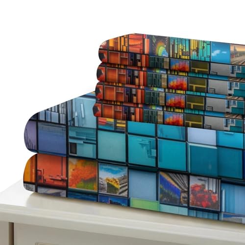 Parure de lit multicolore 3D pour transformer votre chambre moderne