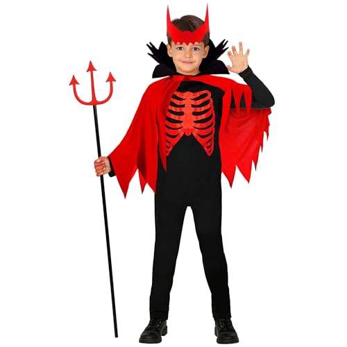W WIDMANN MILANO Party Fashion - Costume pour enfants Diable, Enfer, Satan, Costumes de Carnaval, Carnaval, Halloween