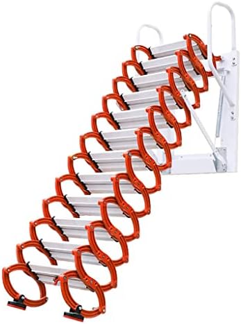 Attic Telescopic Ladder Attic Telescopic Ladder Wall Mounted Lift Fire Escape Ladder Folding Ladder with Ladder Hook High Load-Bearing Step Ladders Good Stability