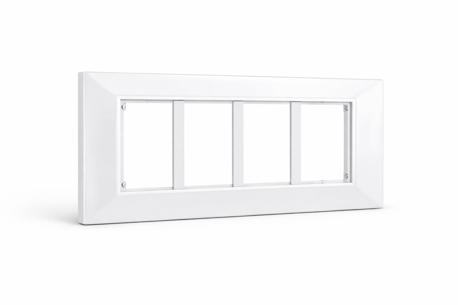 Modular Switch Plate & Frame, White, ABS Polycarbonate, Fire Resistant, Scratch-Proof, Glossy Finish, Easy Installation-image-39