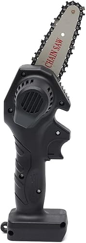 Mini motosierra de 4 pulgadas, motosierras eléctricas inalámbricas con bloqueo de seguridad, motosierra pequeña de mano para cortar madera y